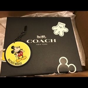New Coach x Disney Mickey Mouse Keychain Hangtag